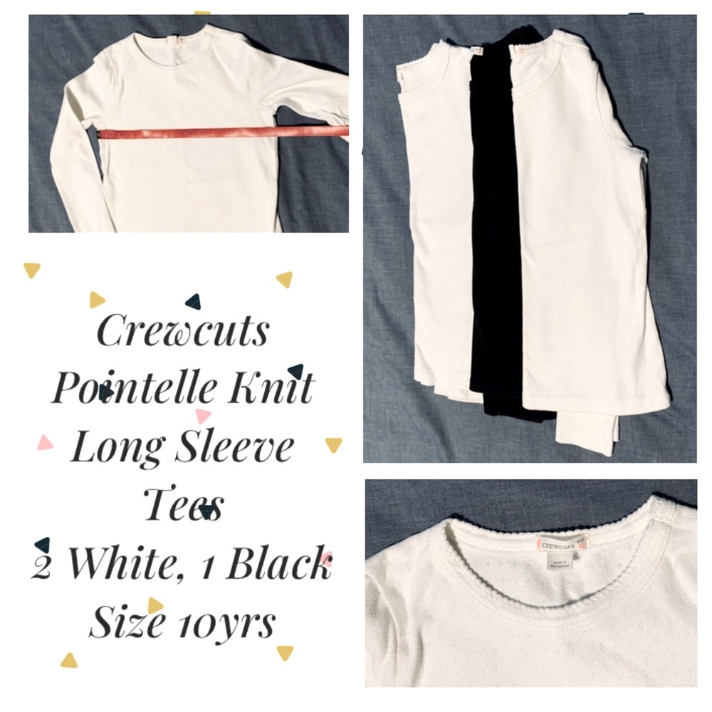 Crewcuts Pointelle Tees - 3qty.